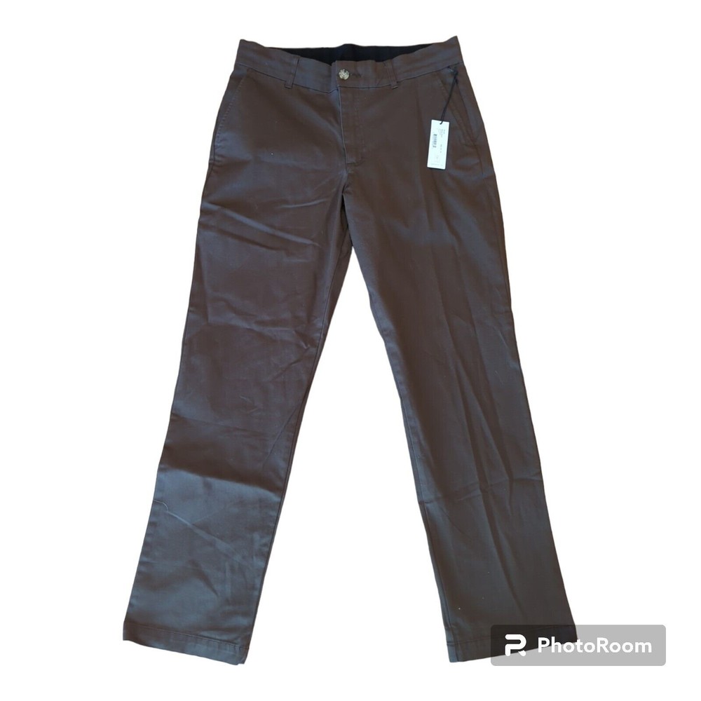Simple Pants Mens Size Medium Chino Brown Casual Drawstring Elastic